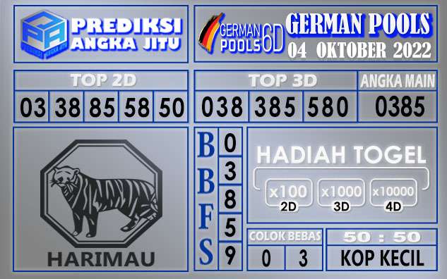 Prediksi togel german hari ini 04 oktober 2022