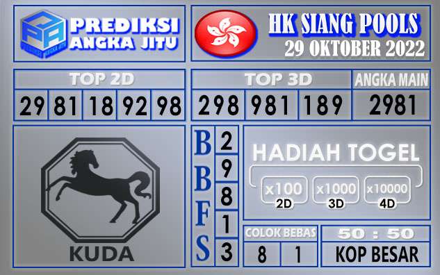 Prediksi togel hksiang hari ini 29 oktober 2022