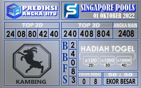 Prediksi togel singapore hari ini 01 oktober 2022