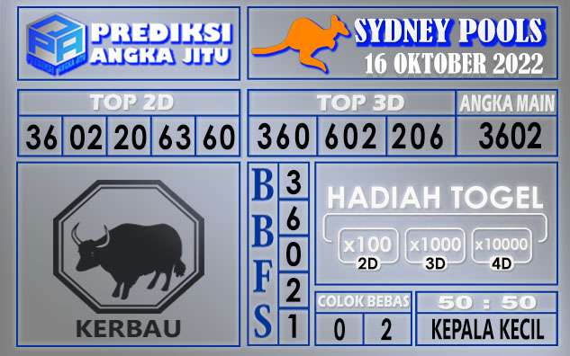 Prediksi togel sydney hari ini 16 oktober 2022