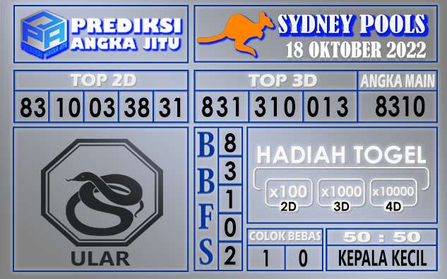 Prediksi togel sydney hari ini 18 oktober 2022