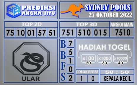 Prediksi togel sydney hari ini 27 oktober 2022