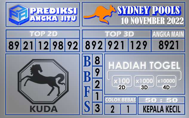 Prediksi togel sydney hari ini 10 november 2022