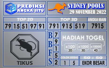 Prediksi togel sydney hari ini 29 november 2022