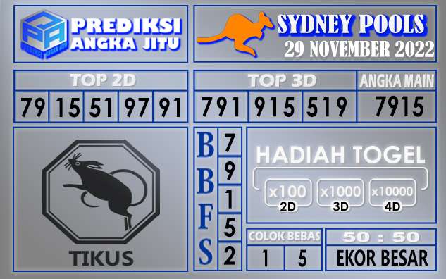 Prediksi togel sydney hari ini 29 november 2022