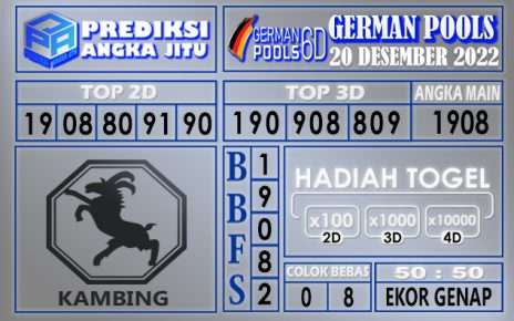 Prediksi togel german hari ini 19 desember 2022