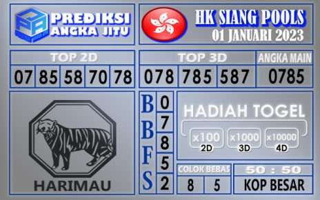 Prediksi togel hksiang hari ini 01 januari 2023