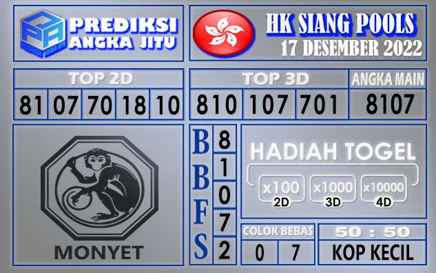 Prediksi togel hksiang hari ini 17 desember 2022