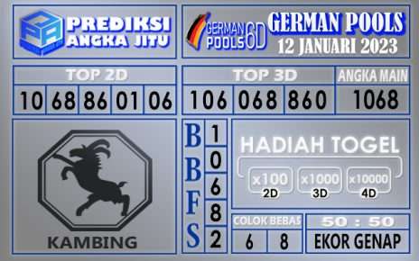 Prediksi togel german hari ini 11 januari 2023