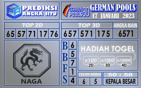 Prediksi togel german hari ini 17 januari 2023