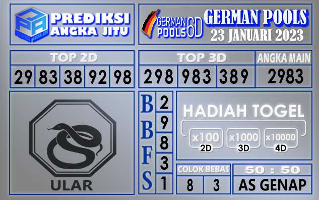 Prediksi togel german hari ini 22 januari 2023