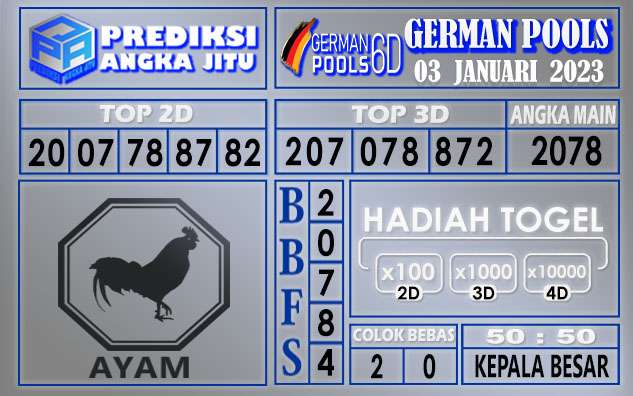 Prediksi togel german hari ini 03 januari 2023