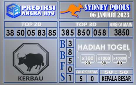 Prediksi togel sydney hari ini 06 januari 2023