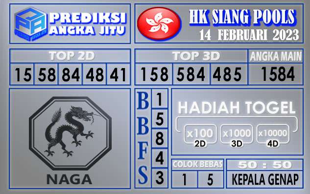 Prediksi togel Hk siang hari ini 14 februari 2023