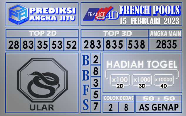 Prediksi togel french hari ini 15 februari 2023