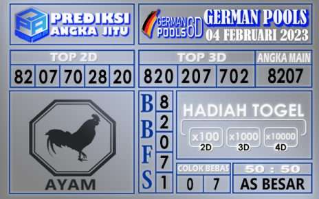 Prediksi togel german hari ini 03 februari 2023