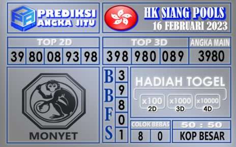 Prediksi togel hksiang hari ini 16 februari 2023