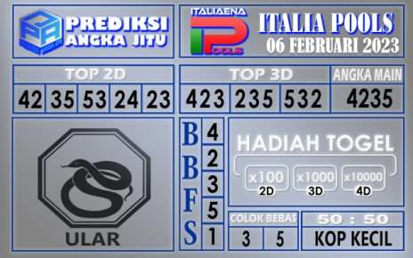 Prediksi togel italia hari ini 06 januari 2023