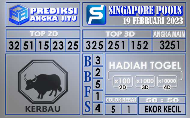 Prediksi togel singapore hari ini 19 februari 2023