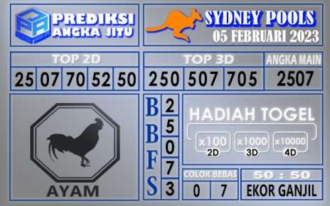 Prediksi togel sydney hari ini 05 februari 2023