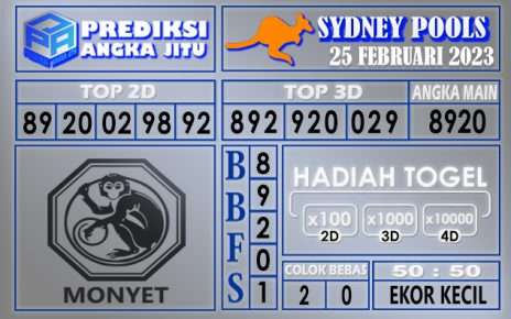 Prediksi togel sydney hari ini 25 februari 2023