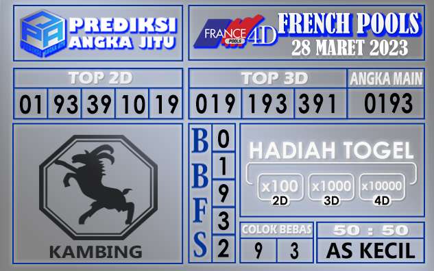 Prediksi togel french hari ini 27 maret 2023