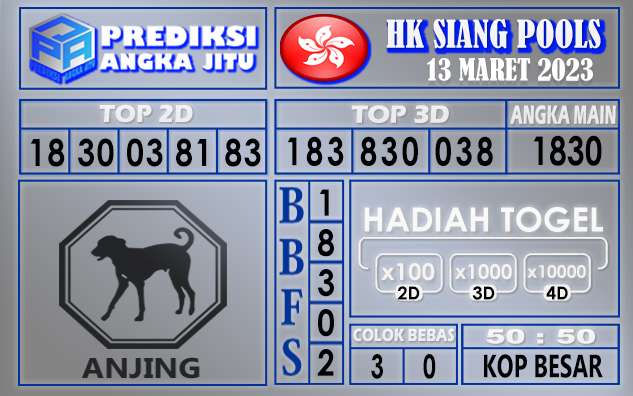 Prediksi togel hksiang hari ini 13 maret 2023