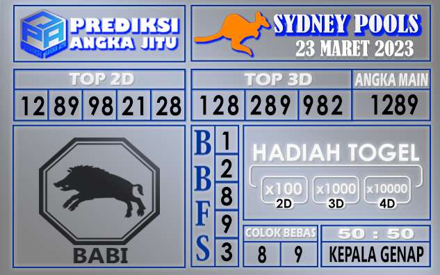 Prediksi togel sydney hari ini 23 maret 2023