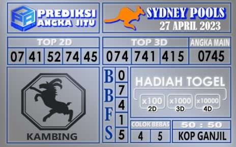 Prediksi Togel Sydney 27 April 2023