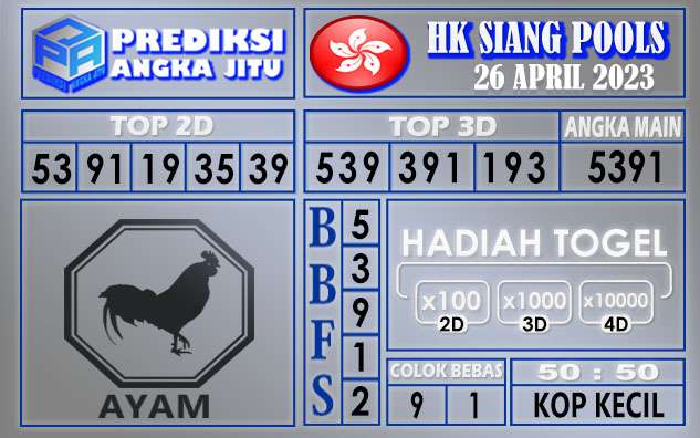 Prediksi togel hksiang hari ini 26 april 2023