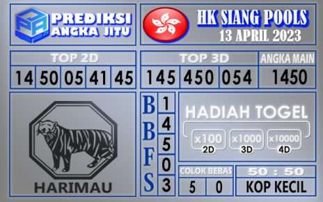 Prediksi togel hksiang hari ini tgl 13 april 2023