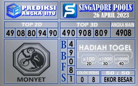 Prediksi togel singapore hari ini 26 april 2023