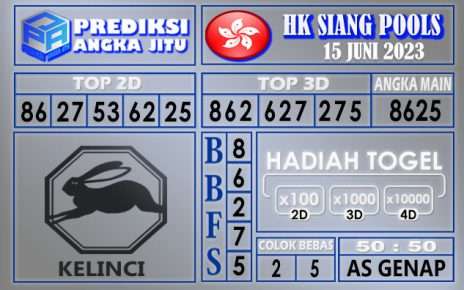 Prediksi HK Siang 15 Juni 2023