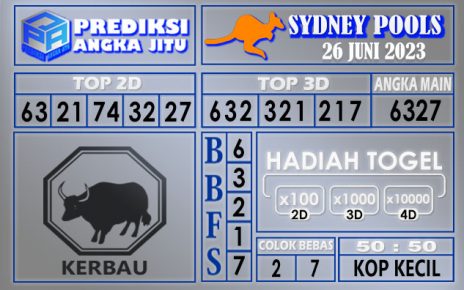 Prediksi Sydney 26 Juni 2023