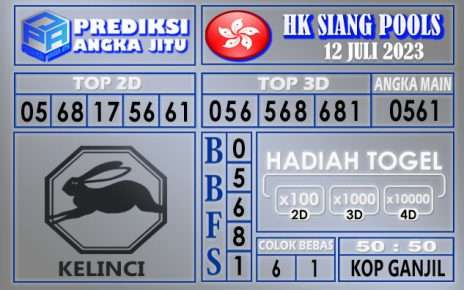 Prediksi HK Siang 12 Juli 2023