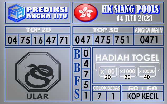 Prediksi HK Siang 14 Juli 2023