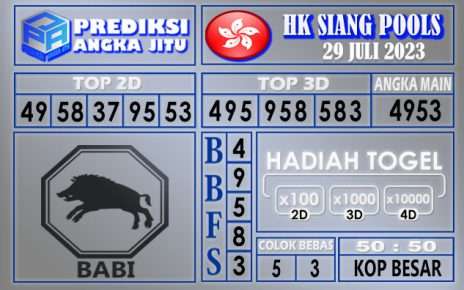 Prediksi HK Siang 29 Juli 2023