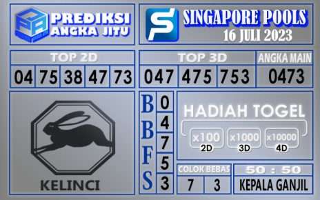 Prediksi Singapore 16 Juli 2023