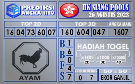 Prediksi HK Siang 26 Agustus 2023