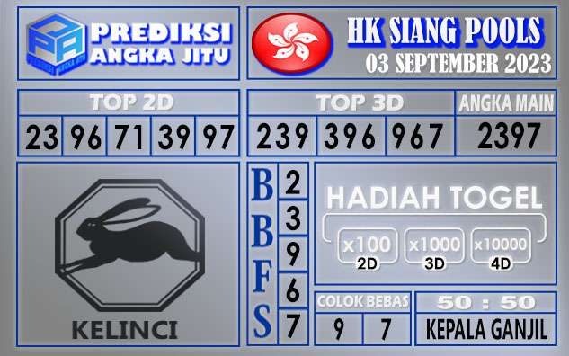 Prediksi HK Siang 03 September 2023