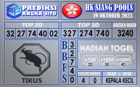 PREDIKSI HK SIANG 19 OKTOBER 2023