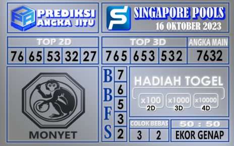 PREDIKSI SINGAPORE 16 OKTOBER 2023