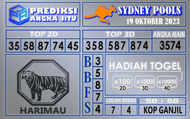 PREDIKSI SYDNEY 19 OKTOBER 2023