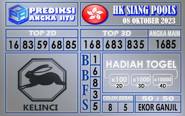 Prediksi HK Siang 08 Oktober 2023