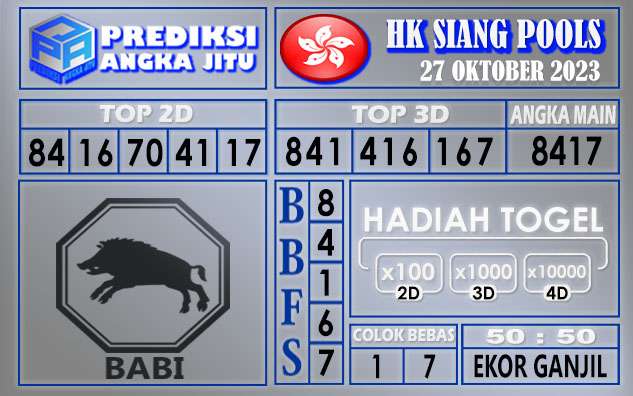 Prediksi HK Siang 27 Oktober 2023