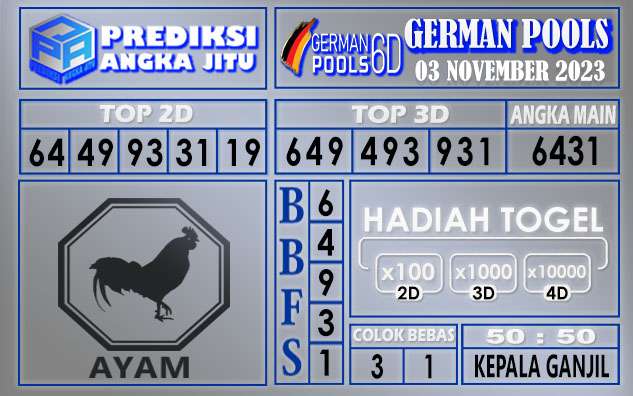 PREDIKSI GERMAN 03 NOVEMBER 2023