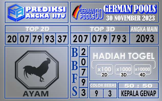 PREDIKSI GERMAN 30 NOVEMBER 2023