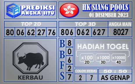 PREDIKSI HK SIANG 01 DESEMBER 2023