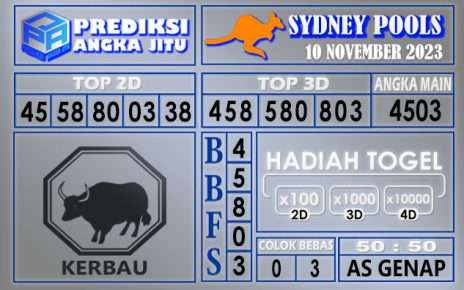 PREDIKSI SYDNEY 10 NOVEMBER 2023