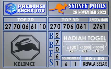 PREDIKSI SYDNEY 28 NOVEMBER 2023